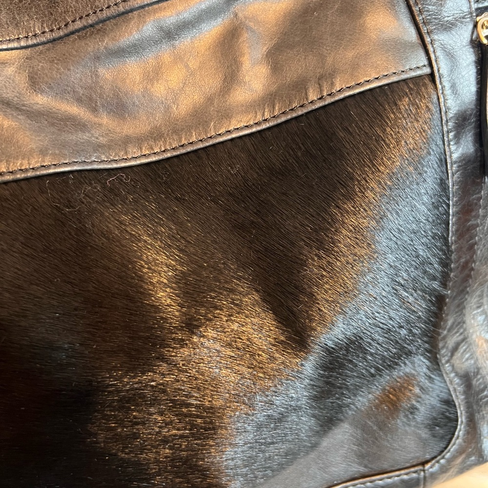 Aqua Madonna calf hair leather shoulder bag - Picture 4 of 6